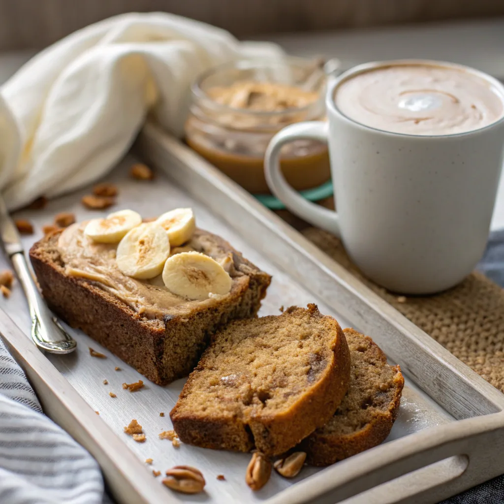 Serving banana bread recipe no eggs with almond butter