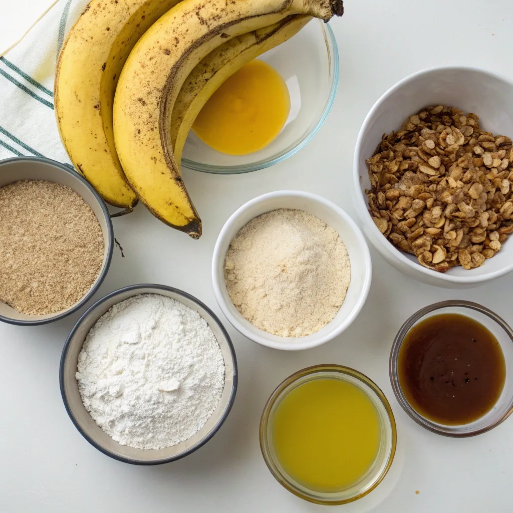 Ingredients for banana bread recipe no eggs