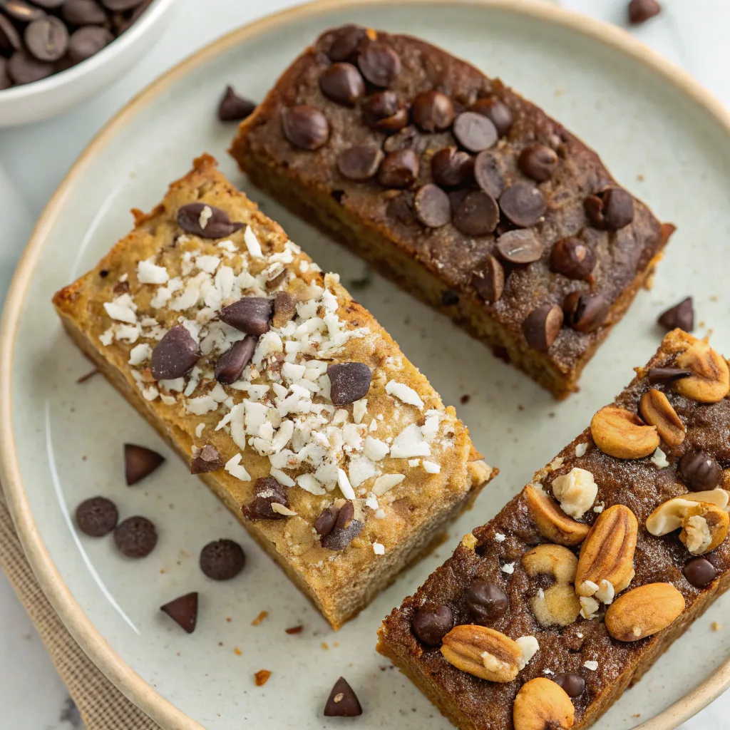 flourless banana bread variations with toppings