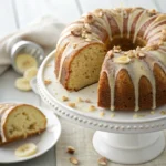 Moist Banana Pudding Bundt Cake with Vanilla Glaze