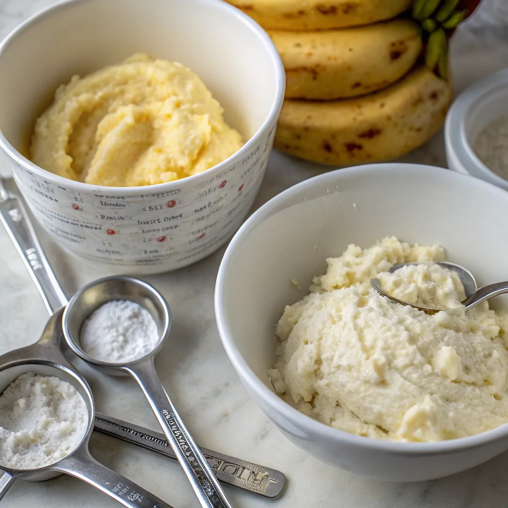 banana and cottage cheese ingredients for healthy banana bread