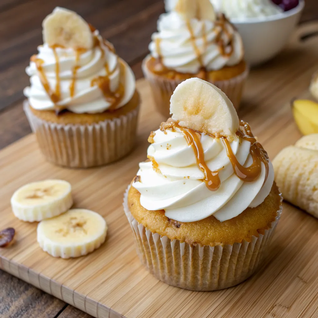 Banana pudding tres leches cupcakes