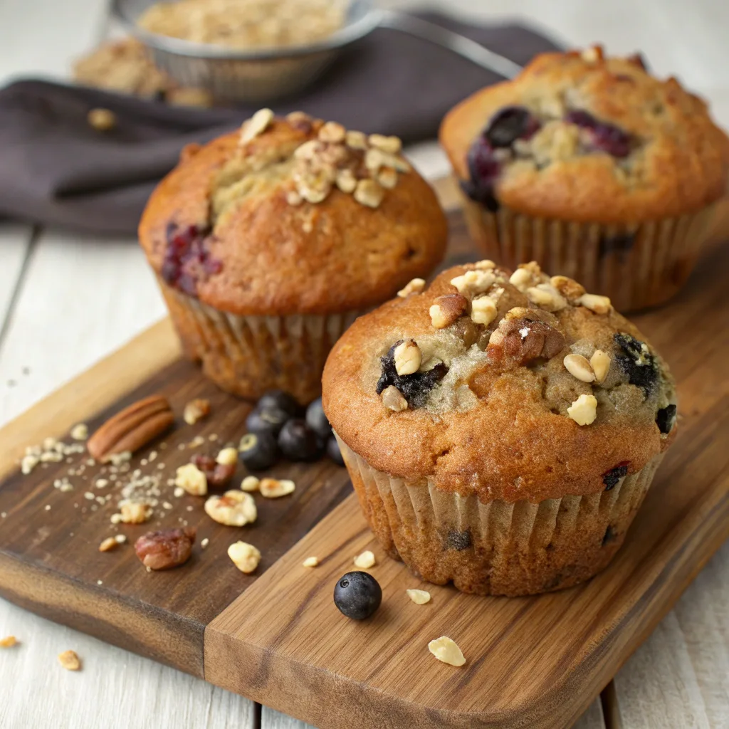 Custom health banana blueberry muffins with nuts