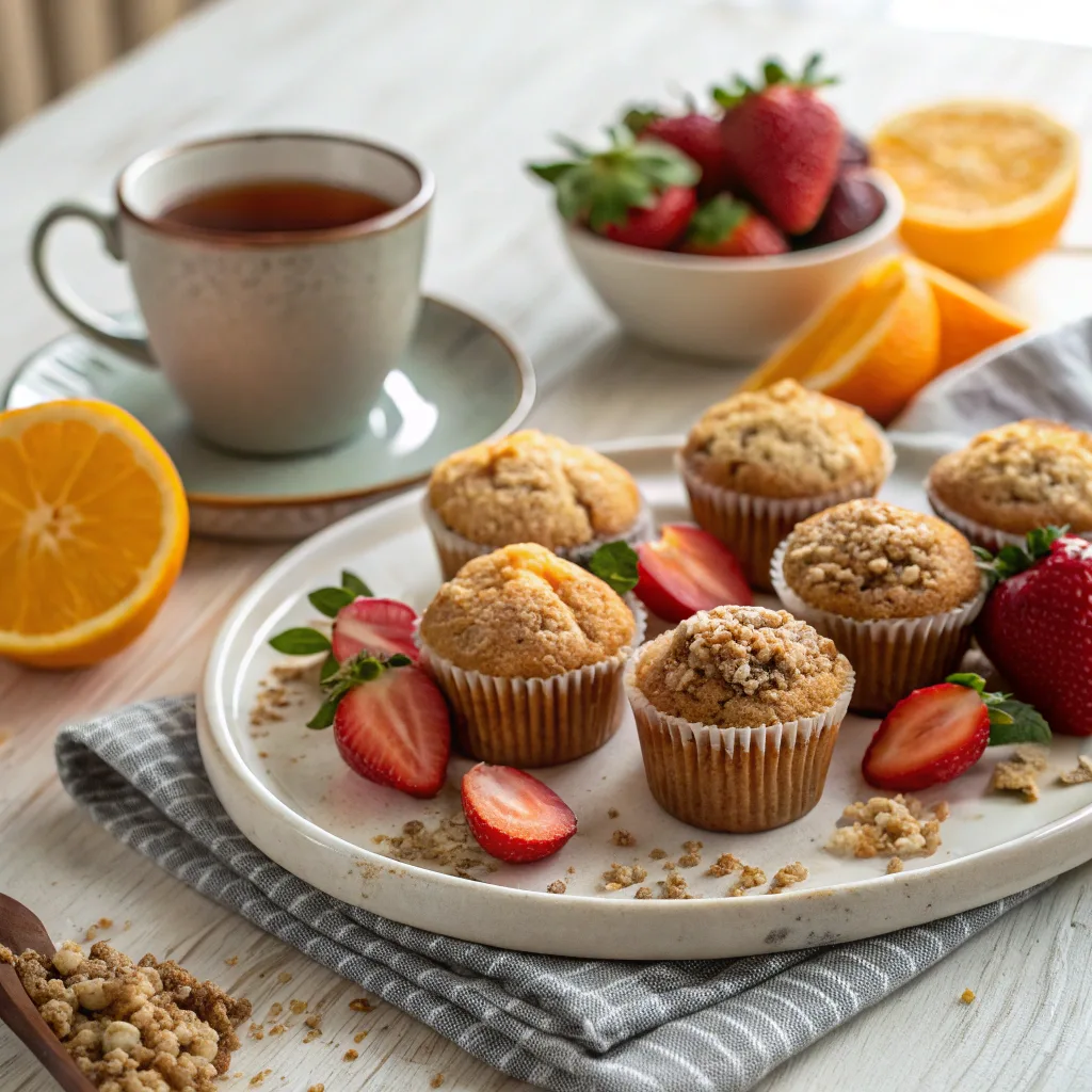 banana muffins for kids brunch platter