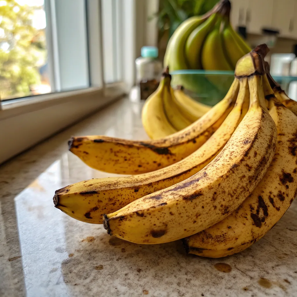 Overripe bananas perfect for brown butter banana bread