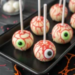 Monster Eyeball Cake Pops with creepy candy eyes